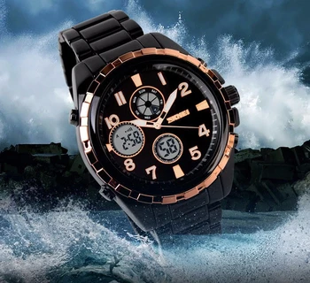 

New Luxury Men Watch Digital Fashion Men's Watch Quartz Top Brand Stopwatch Water Resistant Clock erkek kol saati 1021 SKMEI