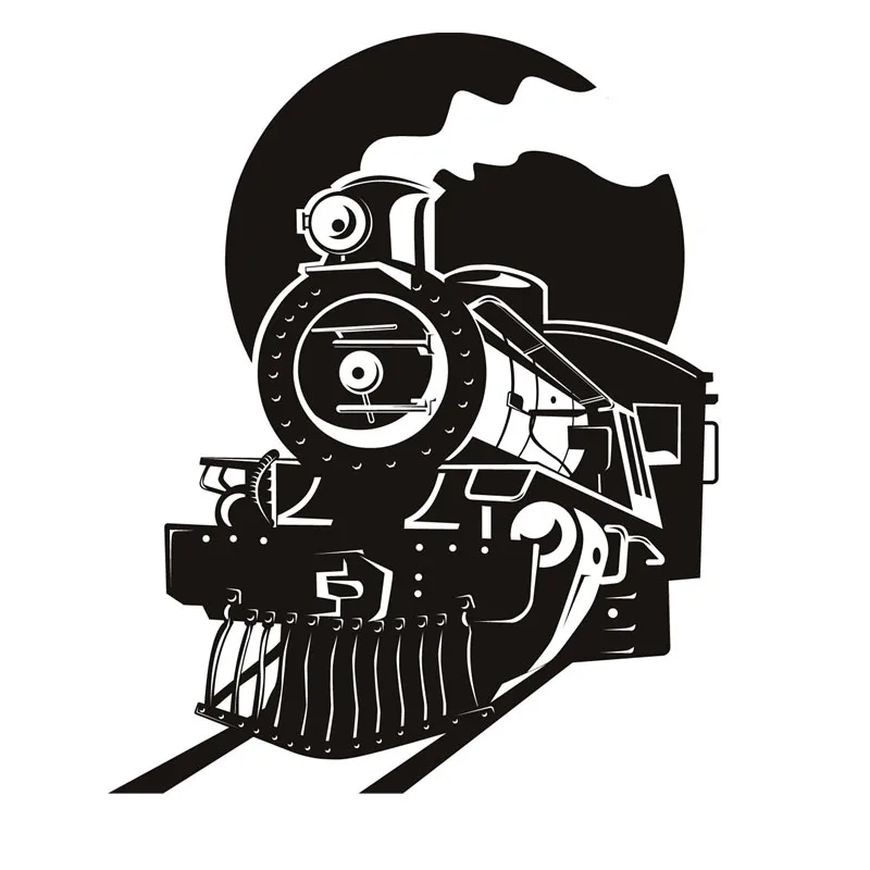 High Quality Wall Sticker PVC Removable Home Decor Antique Steam Train Wall  Decal For Nursery
