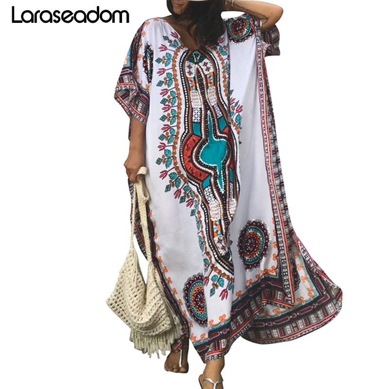 

Beach Tunics Print Rayon Kaftan Beach Dress Swimwear Large Size Beachwear Cover ups Robe de Plage Saida de Praia#N001