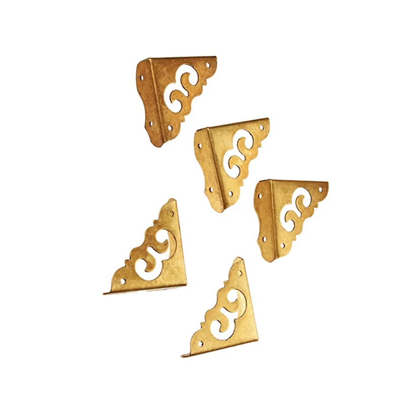 4pcs Antique Jewelry Box Corner Foot Wooden Case Corner Protector Metal Crafts Home Decorative Furniture Hardware Bracket 4pcs Antique Jewelry Box Corner Foot Wooden Case Corner Protector Metal Crafts Home Decorative Furniture Hardware Bracket