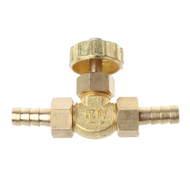 8mm//10mm Hose Barbed Brass 0.8 Mpa Needle Valve only for gas
