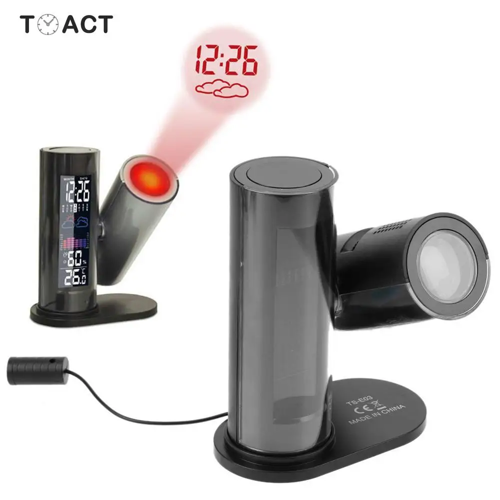 

Projection Clock Digital Alarm Clocks Backlight Weather Watch Calendars LCD Temperature Humidity Projector Colorful Despertador