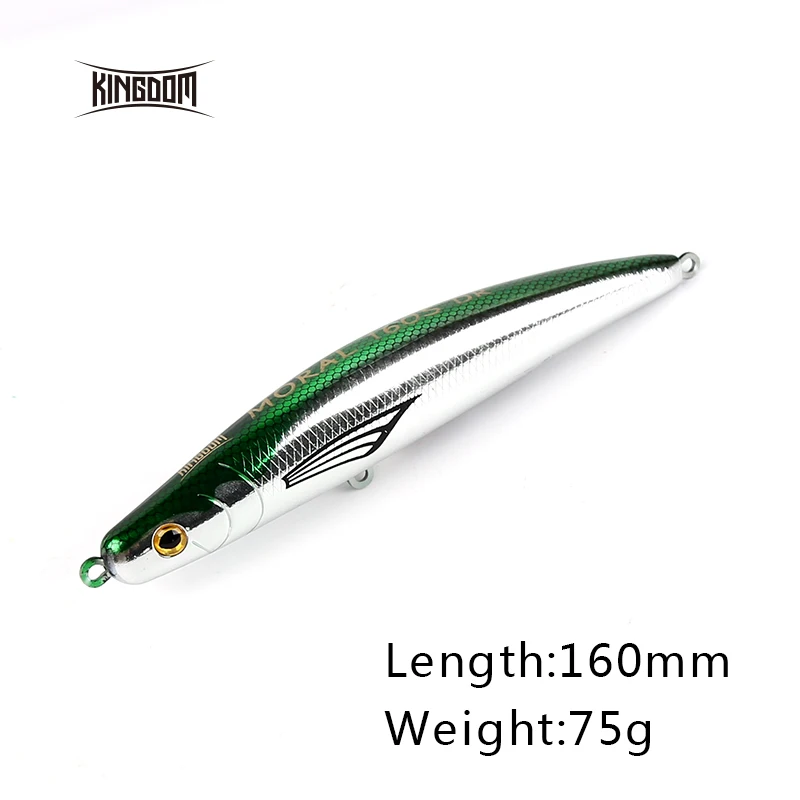 Kingdom Sea Fishing Lure 160 мм/75 г Arfiticial Hard Bait Wobblers погружающийся в действие один сквозной