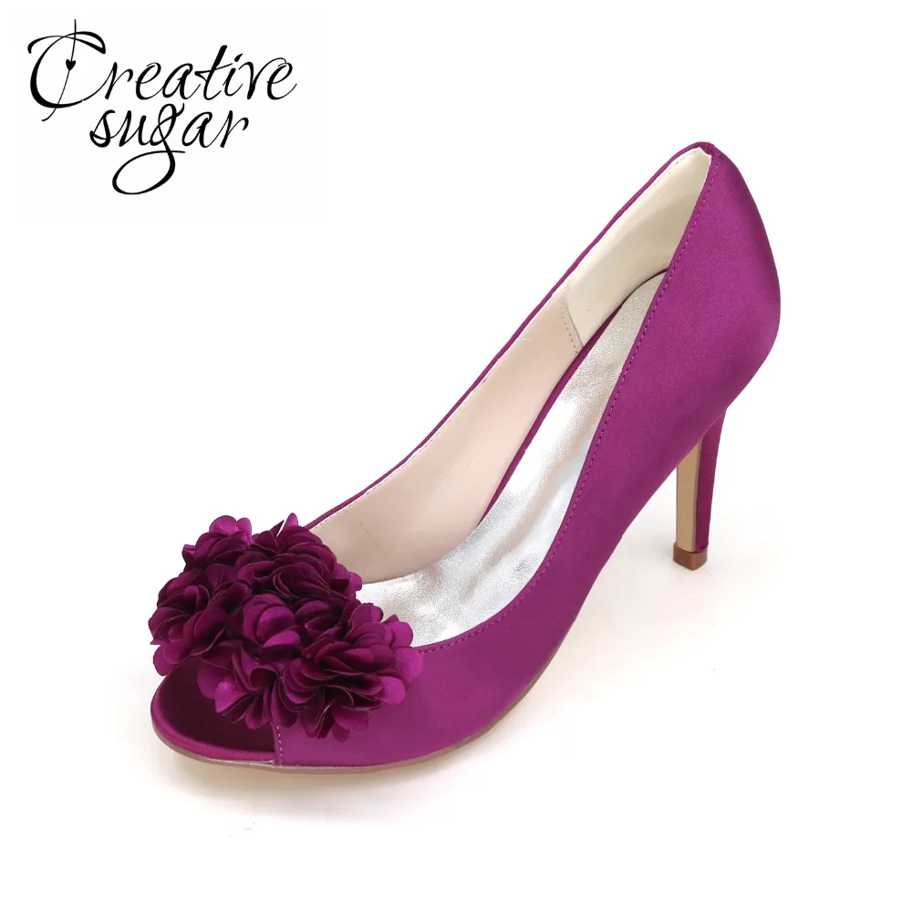 Creativesugar garden wedding bridal bridalmaids shoes open peep toe