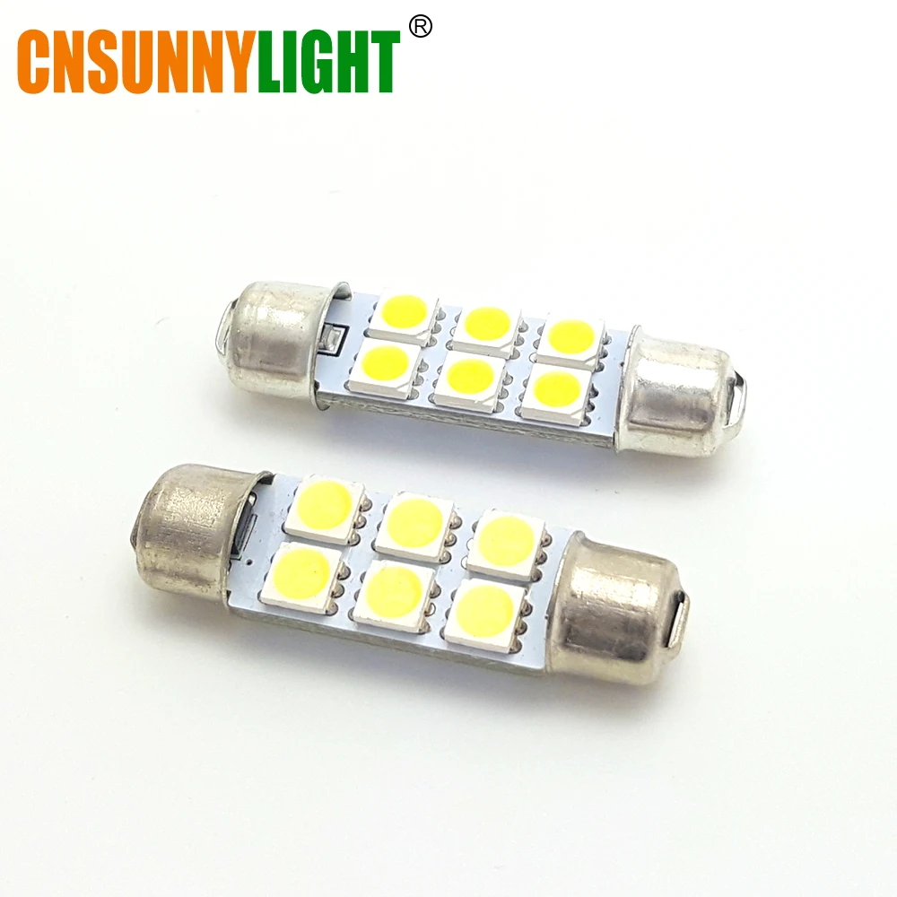 CNSUNNYLIGHT 211-2 211 212 212-2 561 562 LED Festoon Light 6SMD 5050 Aluminum Loop Interior Car Dome Cargo Lighting for Mercedes (2)