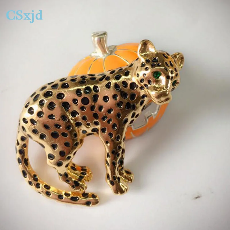 CSxjd новая леопардовая брошь винтажные броши в виде животных милые Рождественские сувениры
