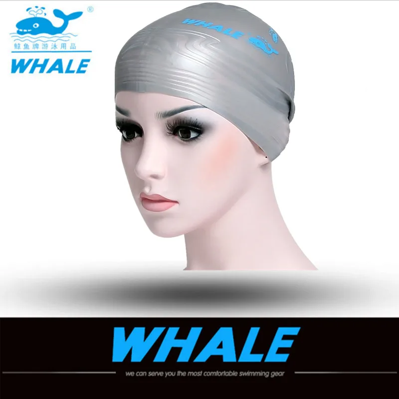 

WHALE Professional Multicolor Waterproof Women Silicone Ear Protection Swimming Caps For Long Hair Head To Swim Cap Ear Protect