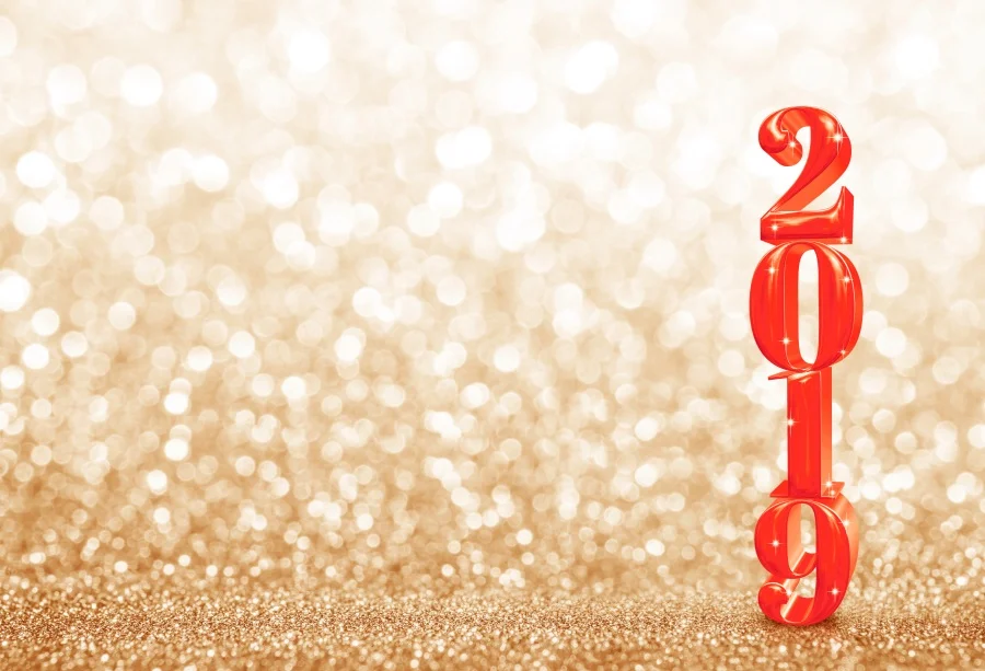 

Laeacco Happy New Year 2019 Backgrounds Glitter Shiny Polka Dots Dreamy Child Portrait Photo Backdrops Photocall Photo Studio