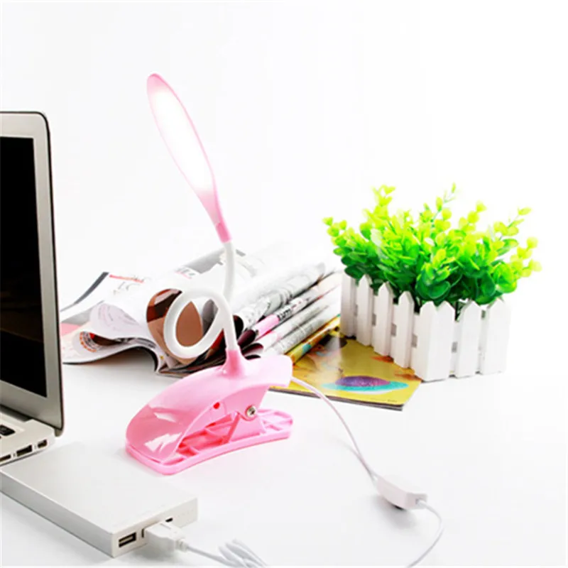 USB Led Настольная лампа с зажимом, Гибкая настольная лампа, 14 светодиодов для прикроватной тумбочки, чтения книг, учебы, работы в офисе, детский ночной Светильник