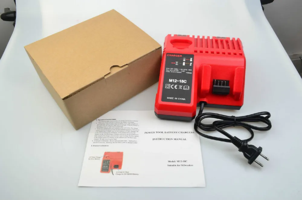 For Milwaukee M12-18C lithium battery charger milwaukee12V-18V battery charger M1218 For Milwaukee M12-18C lithium battery charger milwaukee12V-18V battery charger M1218