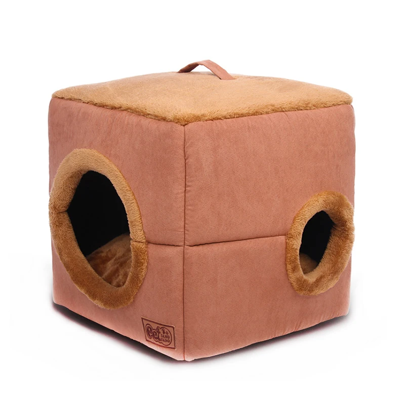Warm Cotton Cat Cave House Pet Bed Dog Lovely Soft For Small Cats Products | Дом и сад