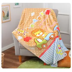 100*140 см Двухстороннее милое мягкое и удобное одеяло для новорожденного с мультипликационным принтом подходит для ребенка