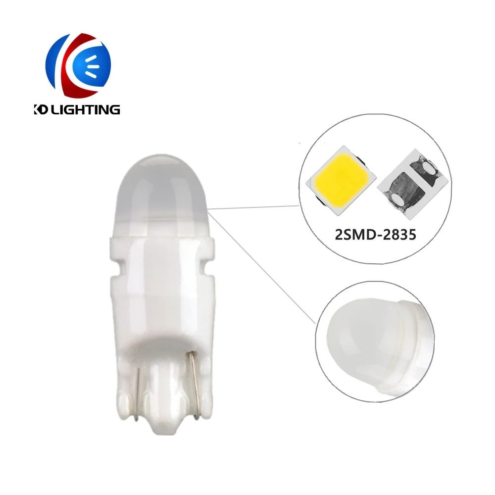 KD 100 шт. новая керамика яркая T10 2835 2SMD Светодиодная лампа интерьерная зазор свет