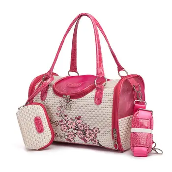 

Pet Dog Cat Carrier Purse Airline Handbag Small Animal Travel Sided Kennel Bag