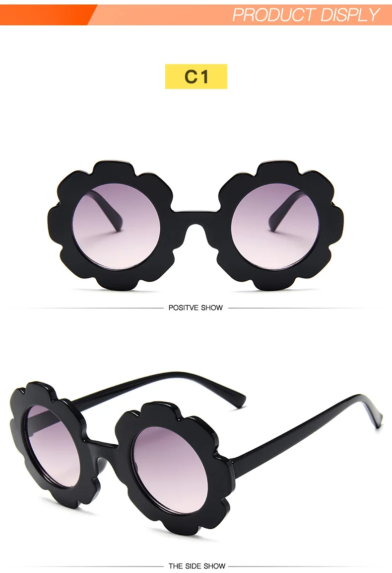 MYT_0124 детей цветок солнцезащитные очки Модная одежда для детей, Детская Мода подсолнечника очки для мальчиков и девочек очки детские оттенков для детей