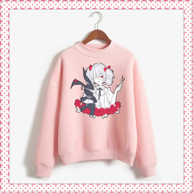 Harajuku модные Kawaii аниме Для женщин балахон сладкий клубничный напиток пуловер с