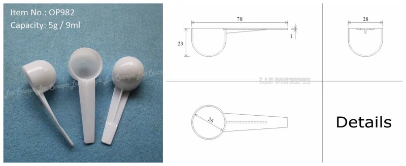 50 шт./лот пластиковая мерная ложка для еды 1 г 2 мл 1,2 г 2,5 мл 2,5 г 5 мл 4 г 8 мл 5 г 9 мл на выбор-белый цвет