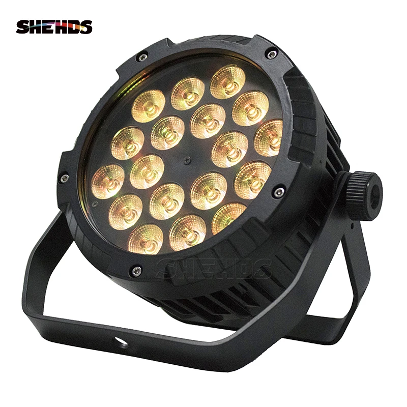 SHEHDS 2 шт./лот водонепроницаемый светодиодный плоский Par 18x12 Вт RGBW DMX512 сценический