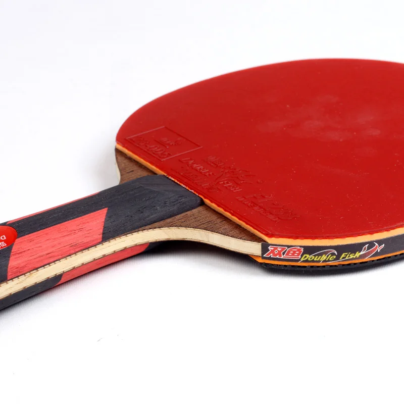 Najtaniej Podwójna ryba 7 gwiazdek 5 warstw Pro tenis stołowy FL uchwyt rakiety Wenge drewno rakieta PingPong nietoperze szybki atak z rakietą torba