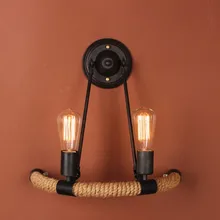 Настенный светильник в скандинавском стиле с веревкой Эдисона, винтажный настенный светильник, антикварный промышленный настенный светильник для дома, внутреннее освещение Arandela