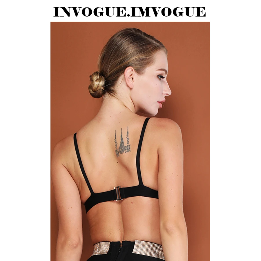 INVOGUE. Женский короткий топ с открытыми плечами IMVOGEU модный пикантный на