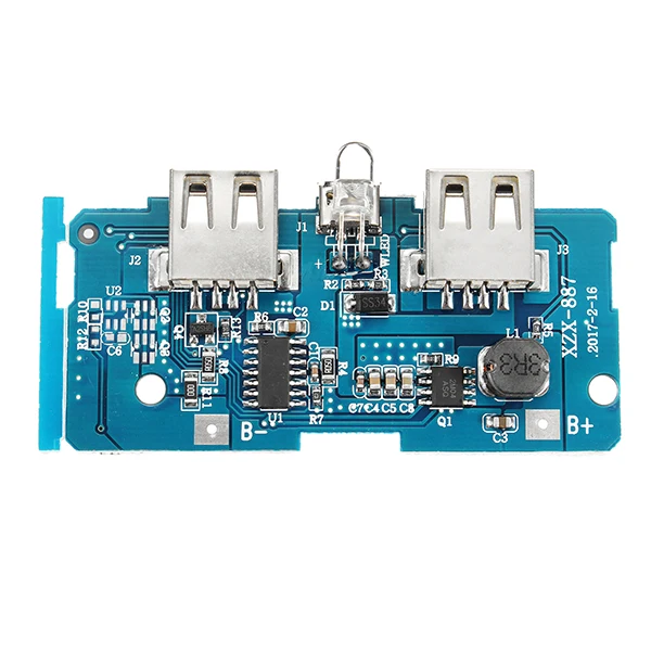 

3.7V To 5V 1A 2A Boost Module DIY Power Bank Mainboard Circuit Board Built In 18650 Battery Protection Voltage Protection