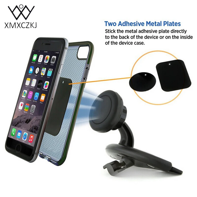 XMXCZKJ, магнитный держатель для мобильного телефона, автомобильный держатель для CD слота, аксессуары для мобильного телефона, держатель для мобильного телефона, Магнитная подставка на голову, Поддержка авто для iPhone X