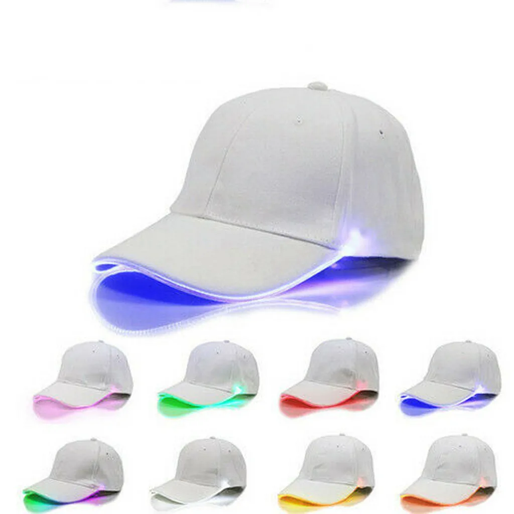 

Fashion Hat 2019 LED Lighted up Hat Glow Club Party Baseball Hip-Hop Adjustable Sports Cap