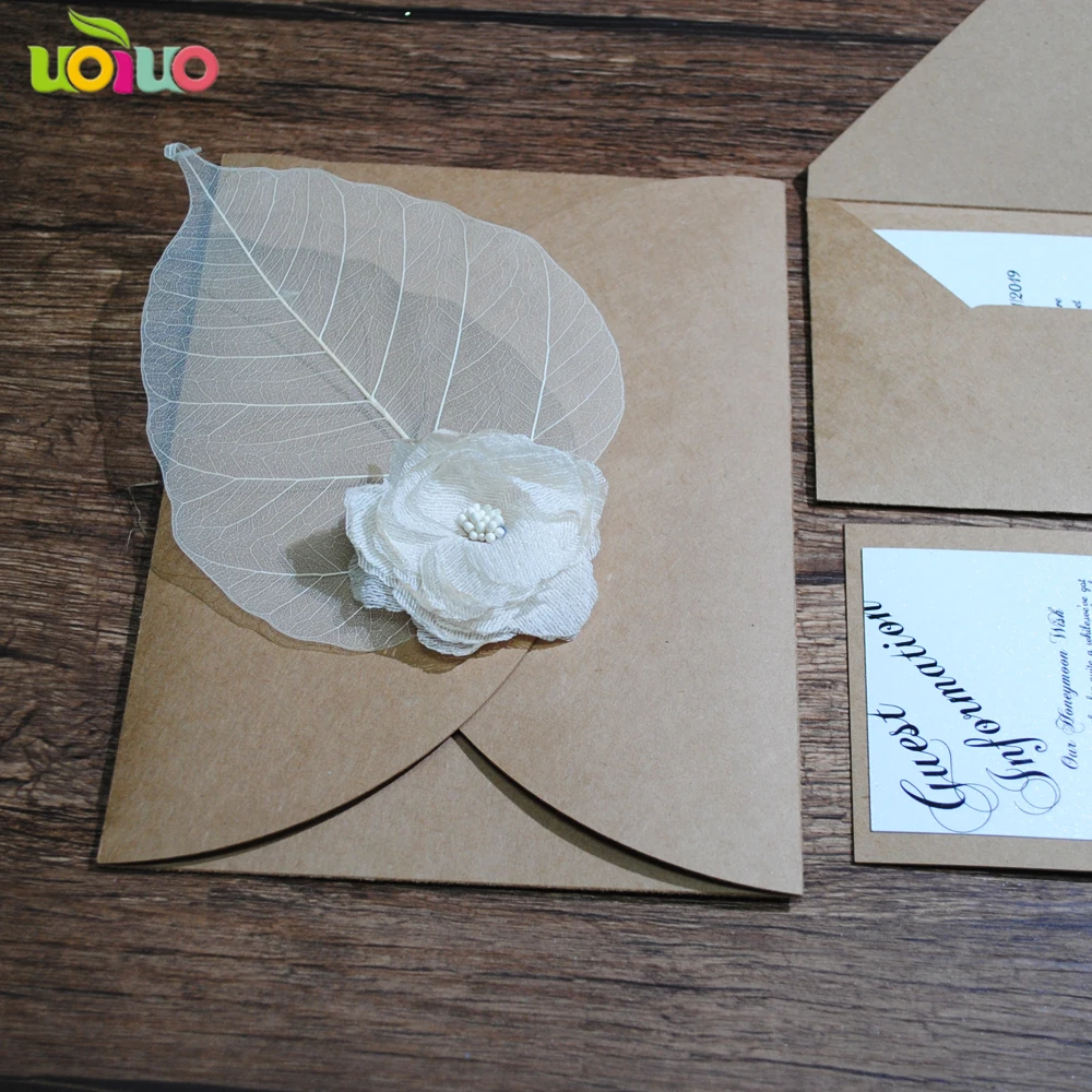  Popular love laser cut handmade kraft paper luxury wedding invitation cards birthday invitation car - 32469122919