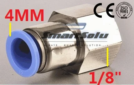 

10X Free Shipping APCF PCF 4mm-1/8" Pneumatic 4MM Tube Push In 1/8" Inch Thread Female Straight Air Fitting Connector PCF 4-01