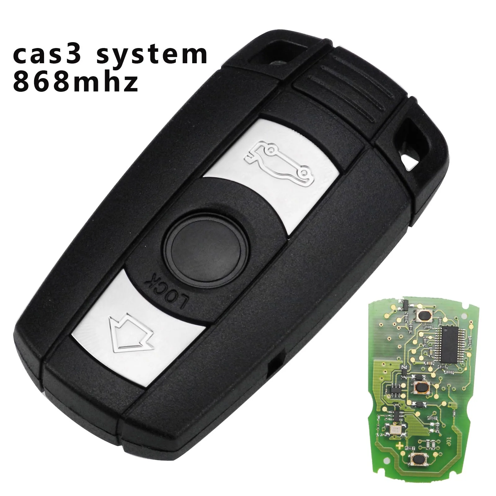 jingyuqin Remote Car Key 315/433/868MHZ For BMW 1 3 5 7 Series CAS3 System X5 X6 Z4 Smart Key Control Transmitter 3 Buttons - Цвет: 868MHZ