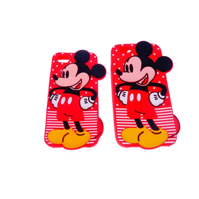 

Red Cute 3d Cartoon Mickey Mouse Smile Soft Rubber Silicone Cover Case for iphone 5 5S 6 6S 4.7'' inch
