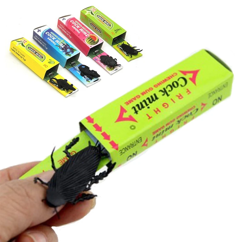 

Funny Gadgets Soft Pvc Plastic Cockroach Simulated Chewing Gum Children Scary Toys Halloween Replica Practical Jokes squishy Toy