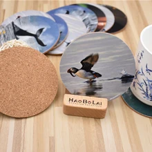 Круглый Каботажное судно Корк с покрытием бумаги и полноцветной печати подарок, реклама компаний 1 шт/OPP dia 10 см небольшой MOQ