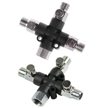 Airbrush 1/8'' 3-Way Air Hose Manifold Adaptor/Splitter Tattoo Spray Connector 77UC