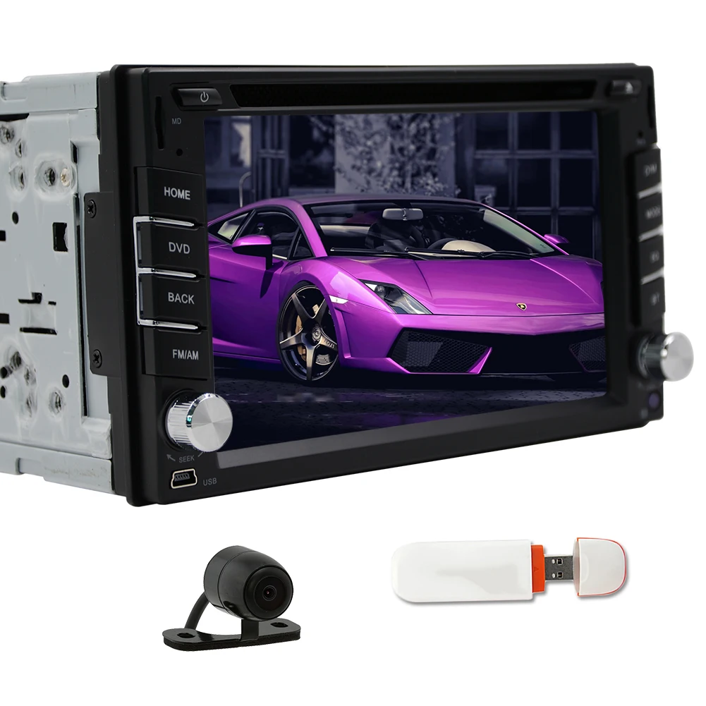 Excellent PC Receiver Bluetooth Movie USB 3D Car Stereo Accessory DVD Player Head Unit SD AMP GPS Radio Autoradio FM Map+CAM+3G 9