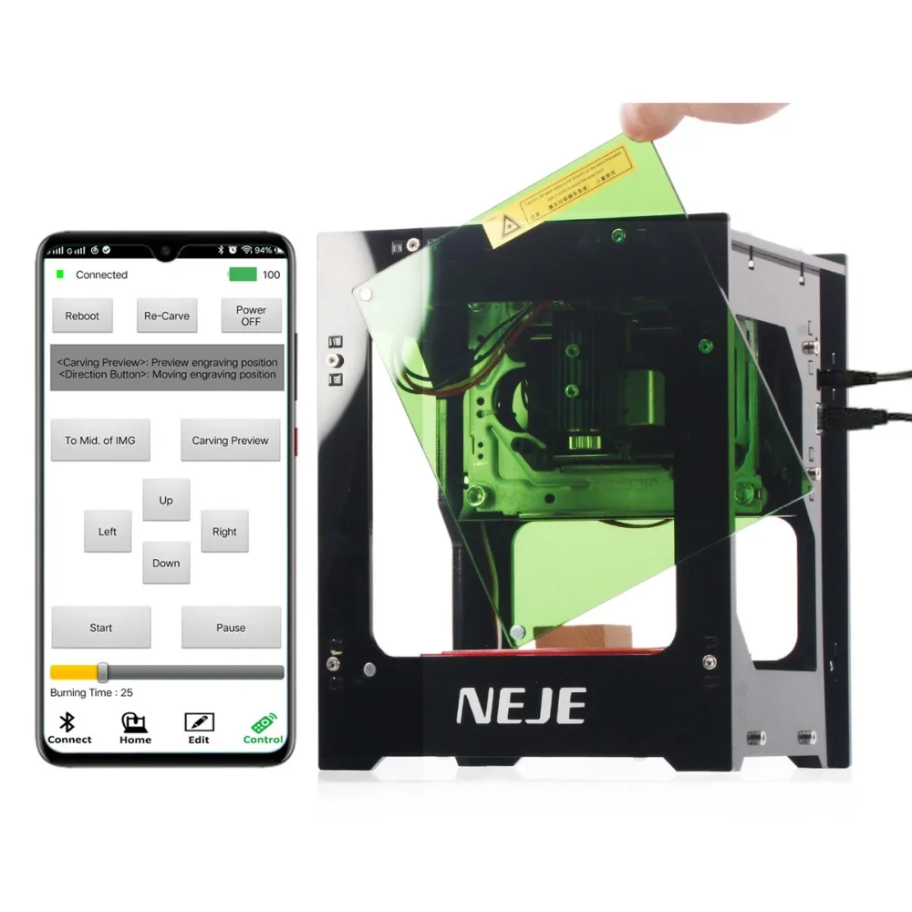 

Free shipping NEJE new 2500mw 445~450nm wood metal laser engraver laser cutter cutting machine DIY