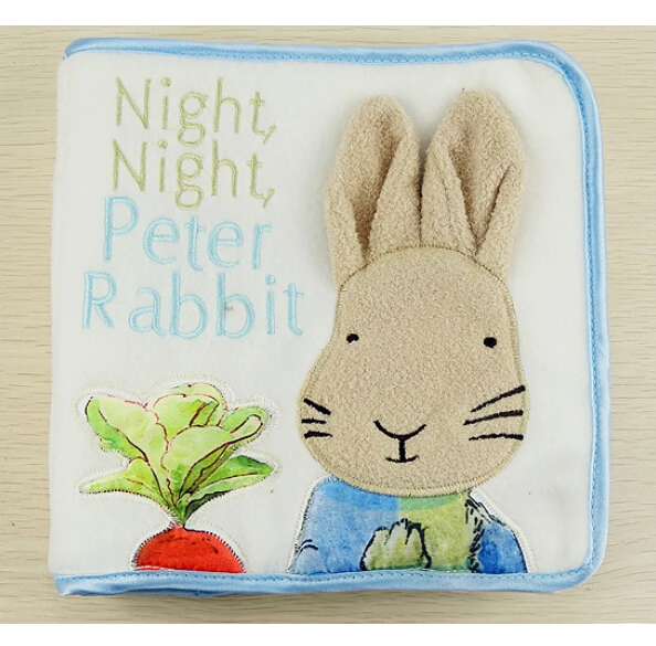 

candice guo! Newest arrival night night peter rabbit bunny soft animal cloth book baby plush toy birthday gift 1pc free shipping