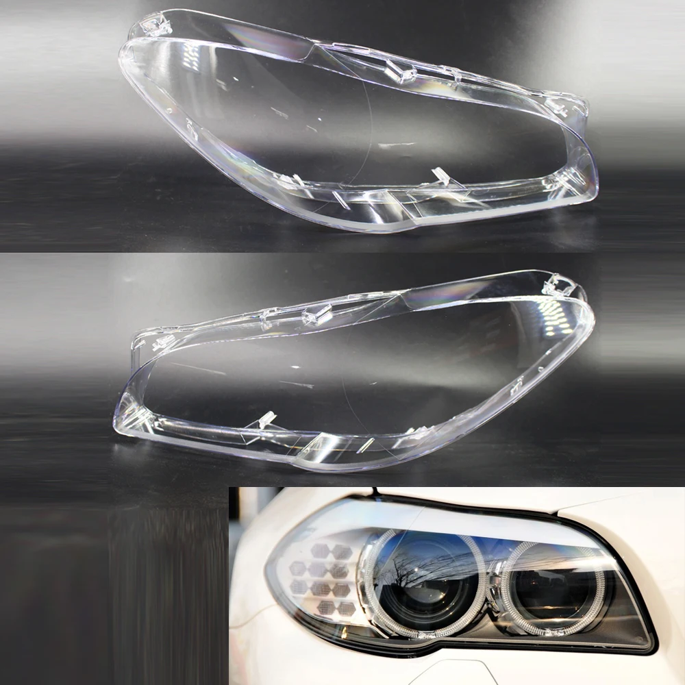 

Car Headlight Lens Cover Sell Fit for BMW 5 Series F10 F18 Pair Set 10-13