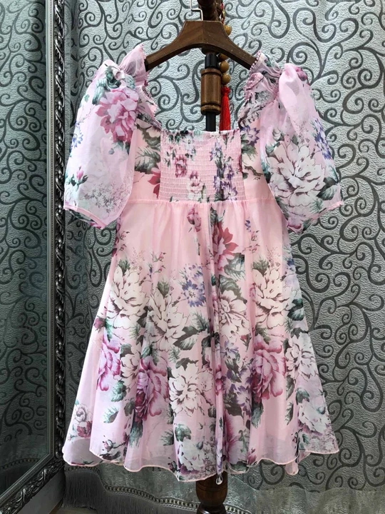 Der 2019 Süße Kleid 428 Von Sommer Frauen Druck In Ärmeln Neue Kurzen OnwX8PNk0