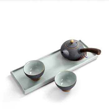 

TANGPIN ceramic kyusu teapot with 2 cups a tea sets chinese kung fu tea sets drinkware