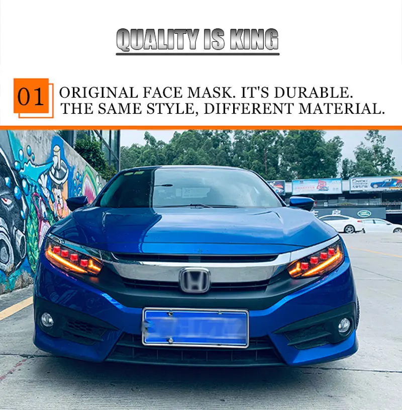 2 шт. светодиодный фары для Honda Civic- Автомобильный светодиодный свет двойной ксеноновые линзы автомобильные аксессуары Габаритные огни противотуманных фар