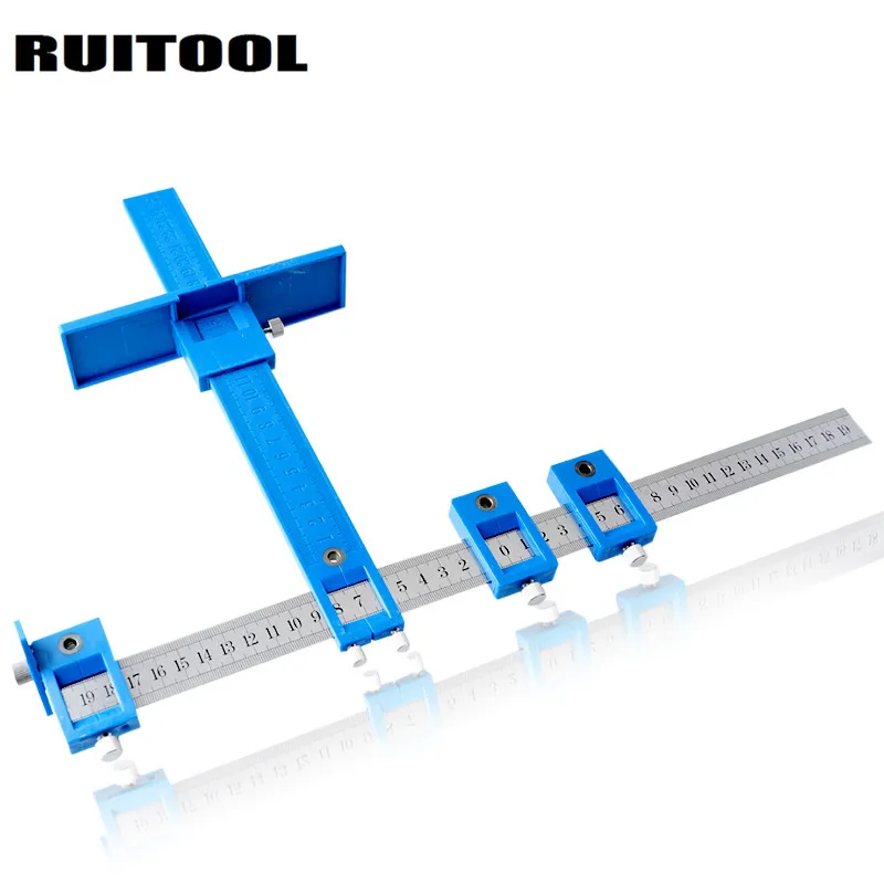 

RUITOOL 5mm Drill Guide Jig Steel Wood Drilling Hole Punch Locator Cabinet Hardware Drawer Pull Installation Woodworking Jig