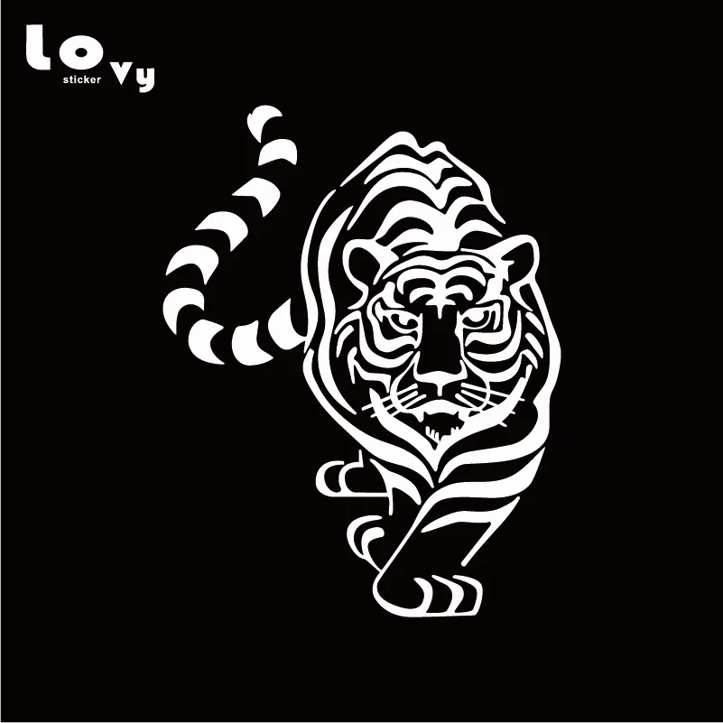 Tiger Cinyl забавная наклейка для автомобилей мультяшная автомобиля с животными