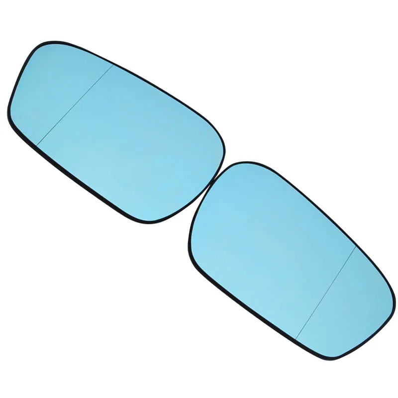 Power Heated Blue Wide Angle Sight Side Rear View Mirror Glasses For