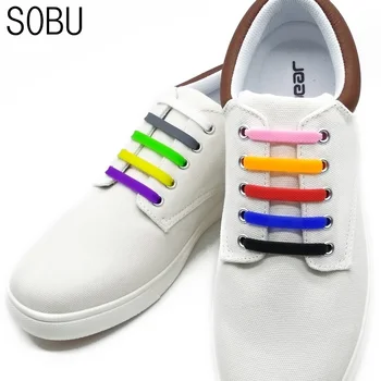 

16pcs/lot Silicone Shoelaces Children Adult Multi-functional Elastic Shoe String No Tie Shoelaces for Kids Adults Lacing Shoes