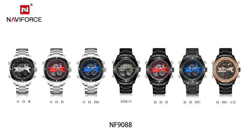 NAVIFORCE мужские часы цифровые спортивные s лучший бренд класса люкс Военная