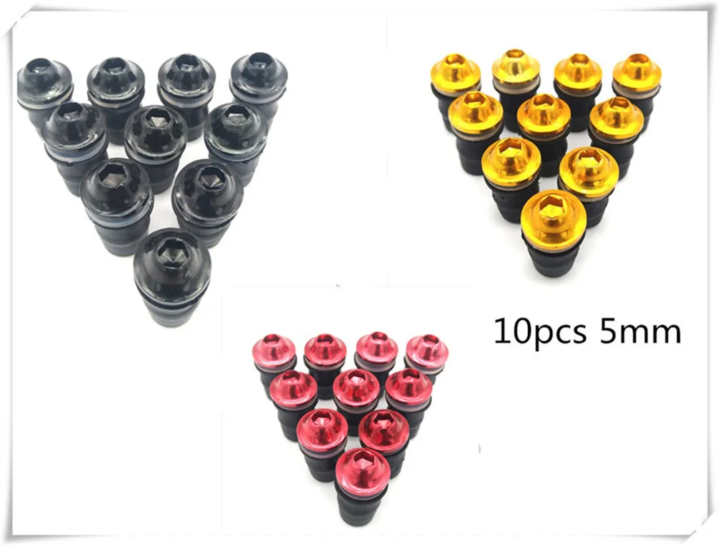 10PCS 5MM motorcycle accessories screw kit windshield bolt for HONDA CBR250R VFR 1200 F ST 1300 Black SpiRit NC750 S X