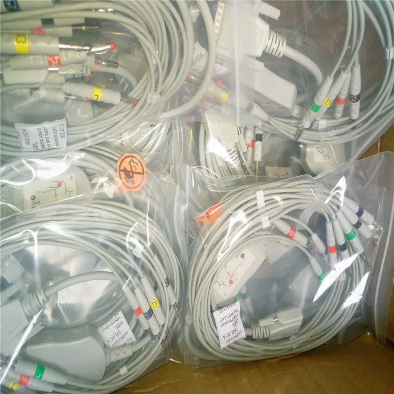 Совместим с кабелем Nihon Kohden ECG/EKG ECG 1250 1350 9101/9130/9132 4 0 Banana End без резистора|Монтажный