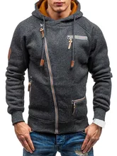  New Hoodie Men 2021 Autumn Casual Solid Long Sleeve Mens Hoodies Sweatshirts Slim Zipper Hoody Sweatshirt Men Hooded Streetwear 